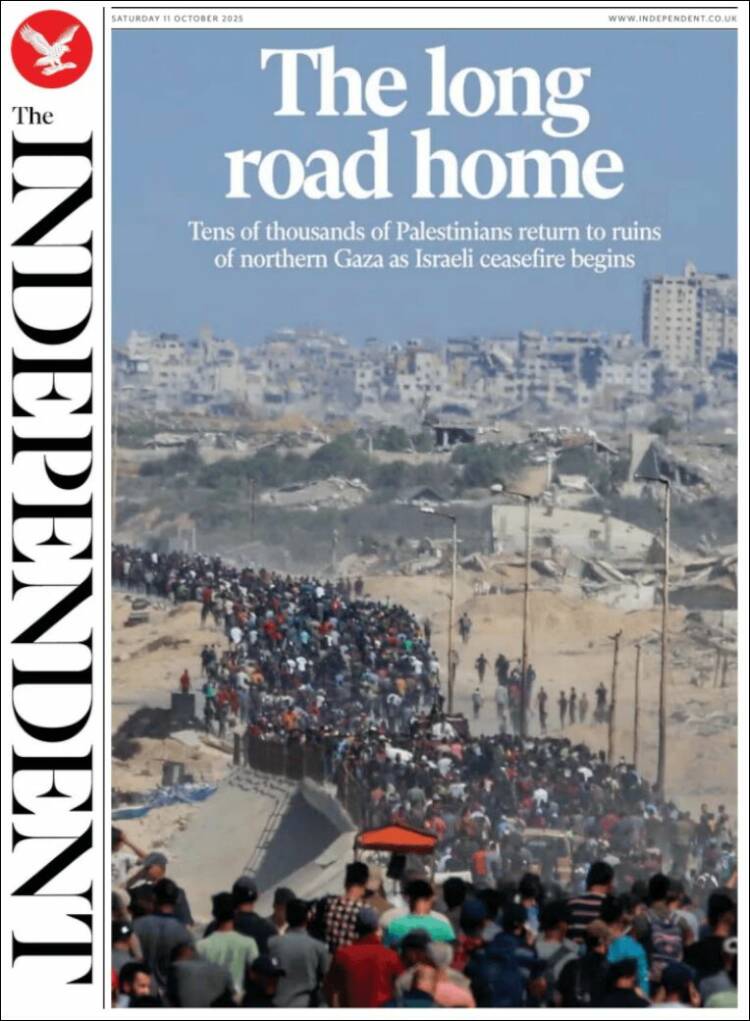 Portada de The Independent (Reino Unido)
