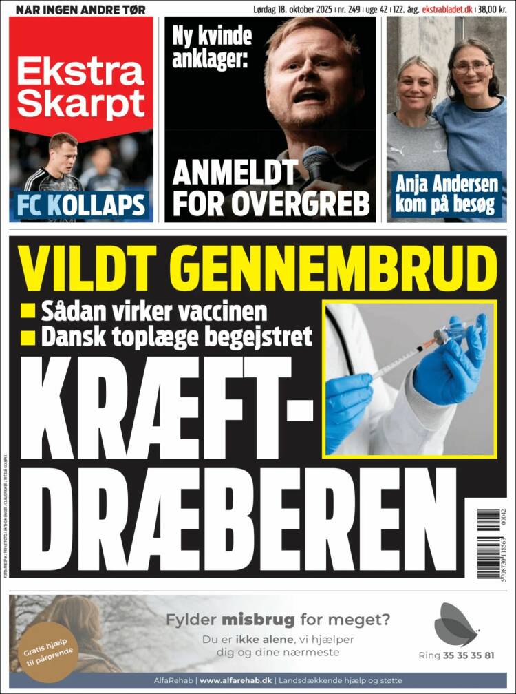 Portada de Ekstra Bladet (Dinamarca)