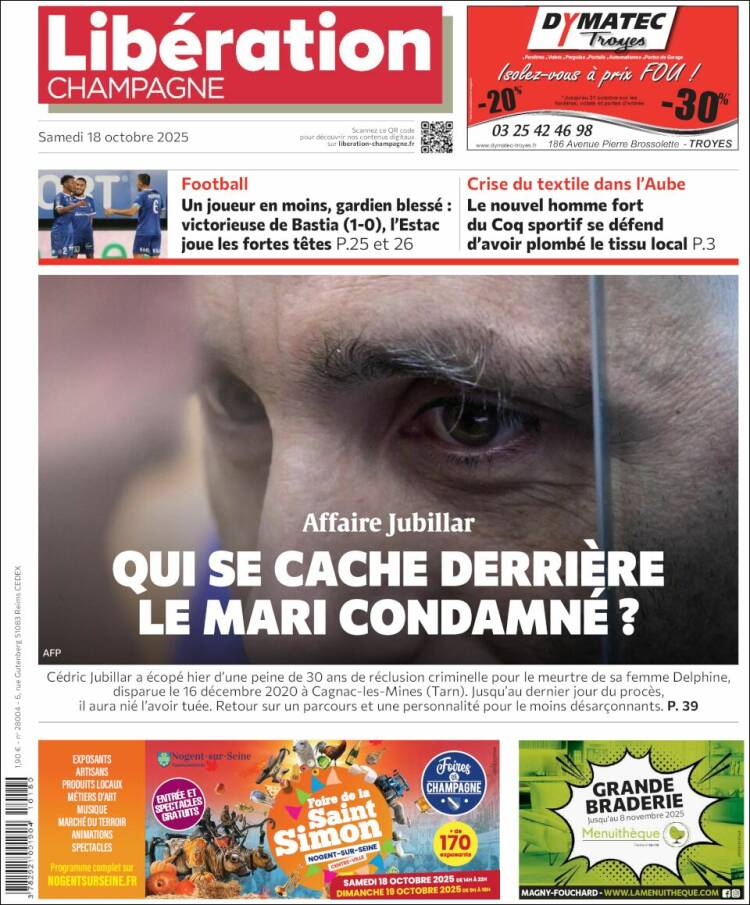 Portada de Libération Champagne (Francia)
