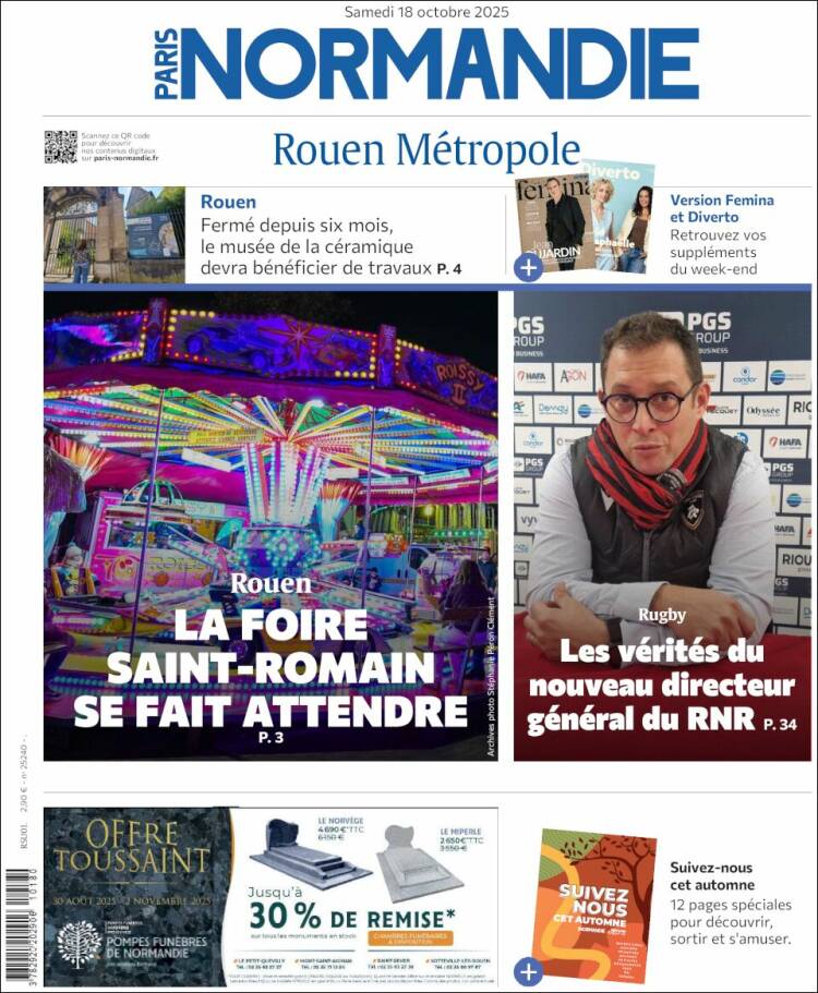 Portada de Paris Normandie (Francia)