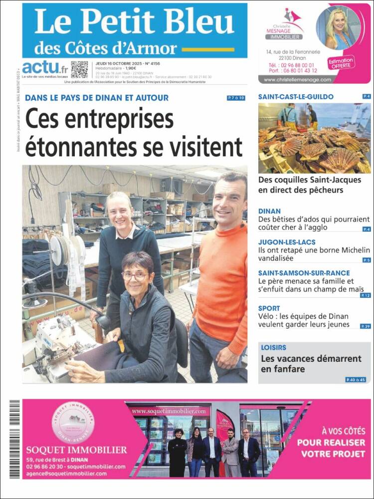 Portada de Le Petit Bleu (Francia)