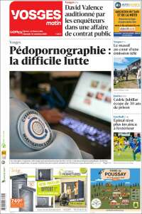 Portada de Vosges Matin (Francia)