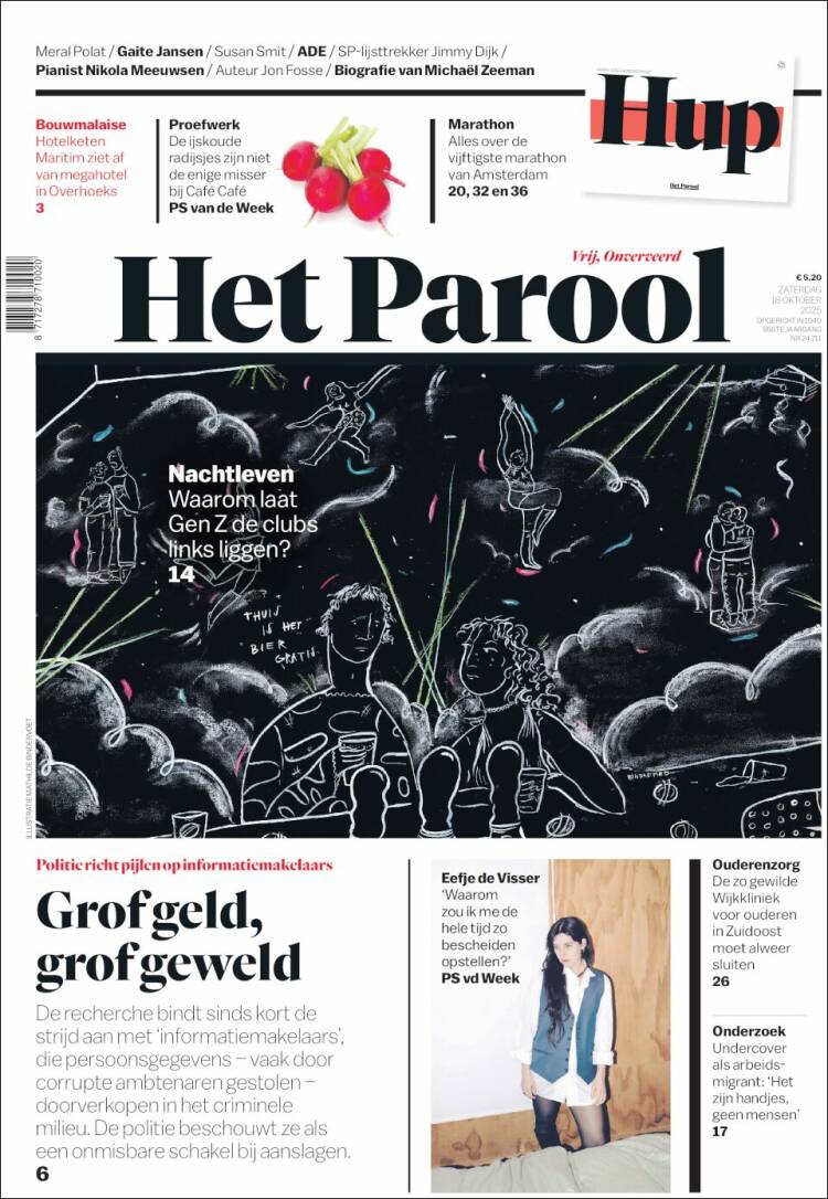 Portada de Het Parool (Pa&iacute;ses Bajos)