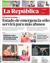 Portada de La Republica (Per&uacute;)