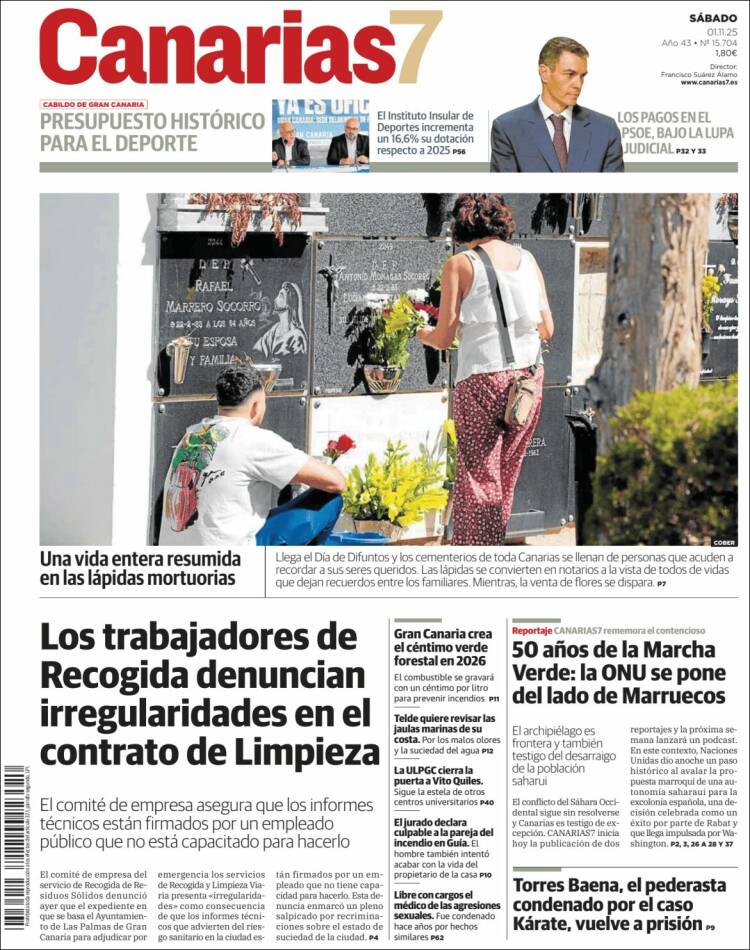 Portada de Canarias 7 (Espa&ntilde;a)