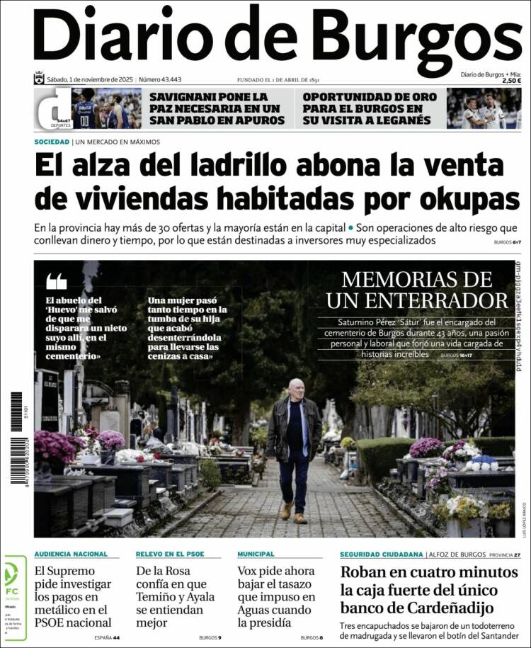 Portada de Diario de Burgos (Espa&ntilde;a)