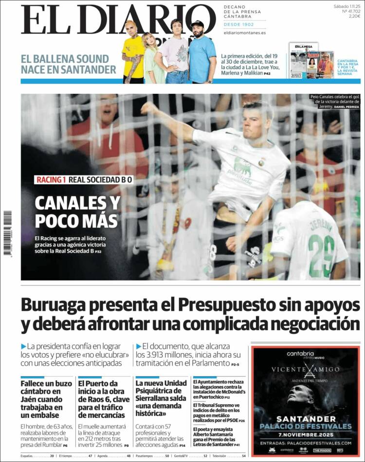 Portada de El Diario Montañés (Espa&ntilde;a)