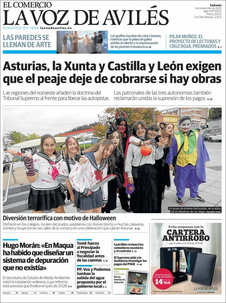 Portada de El Comercio - Avilés (Espa&ntilde;a)