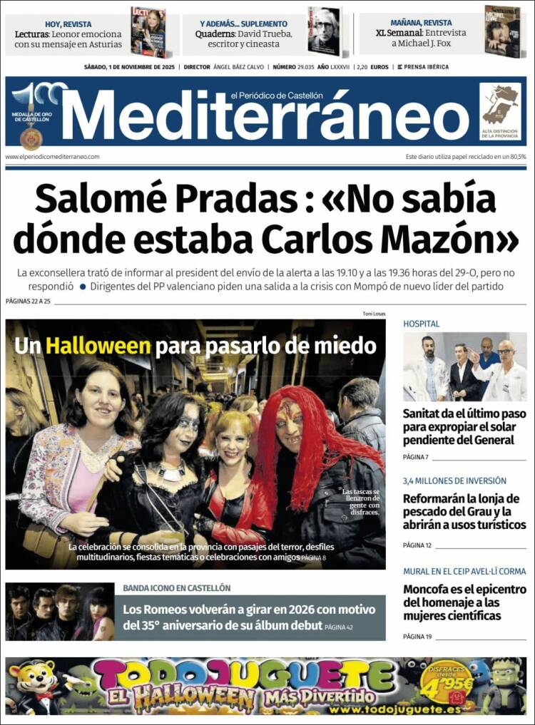 Portada de El Periódico Mediterraneo (Espa&ntilde;a)
