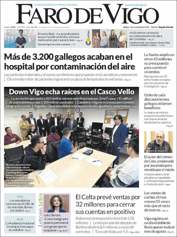 Portada de Faro de Vigo (Espa&ntilde;a)