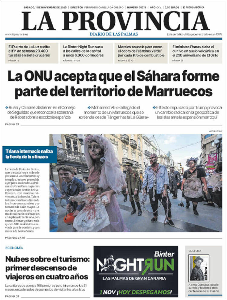 Portada de La Provincia (Espa&ntilde;a)