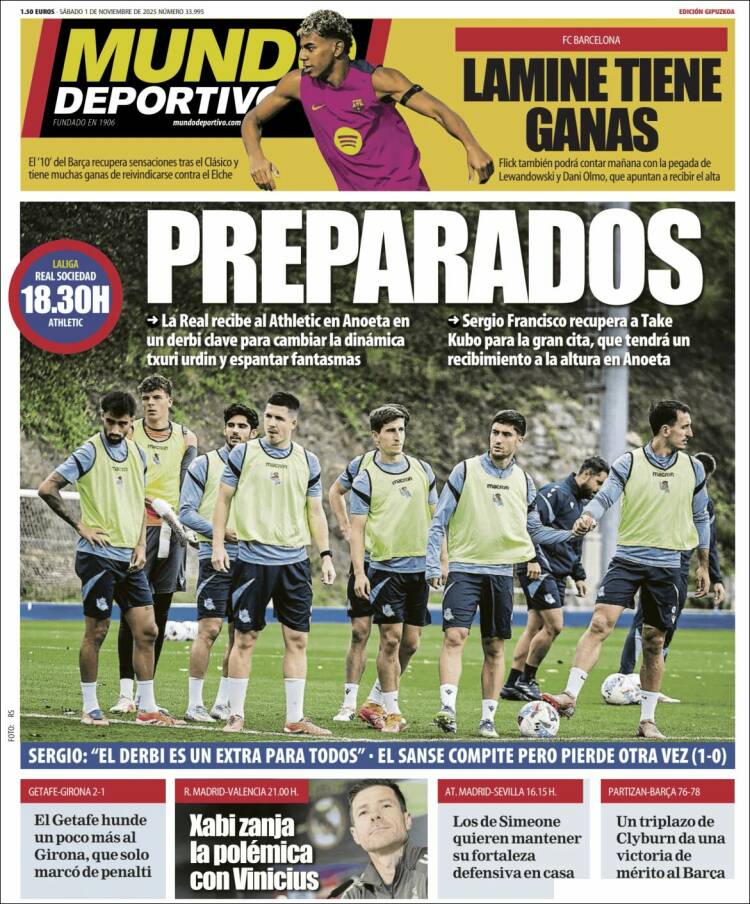 Portada de Mundo Deportivo Gipuzkoa (Espa&ntilde;a)