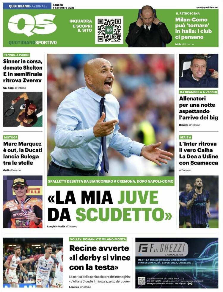 Portada de Quotidiano Sportivo (Italia)