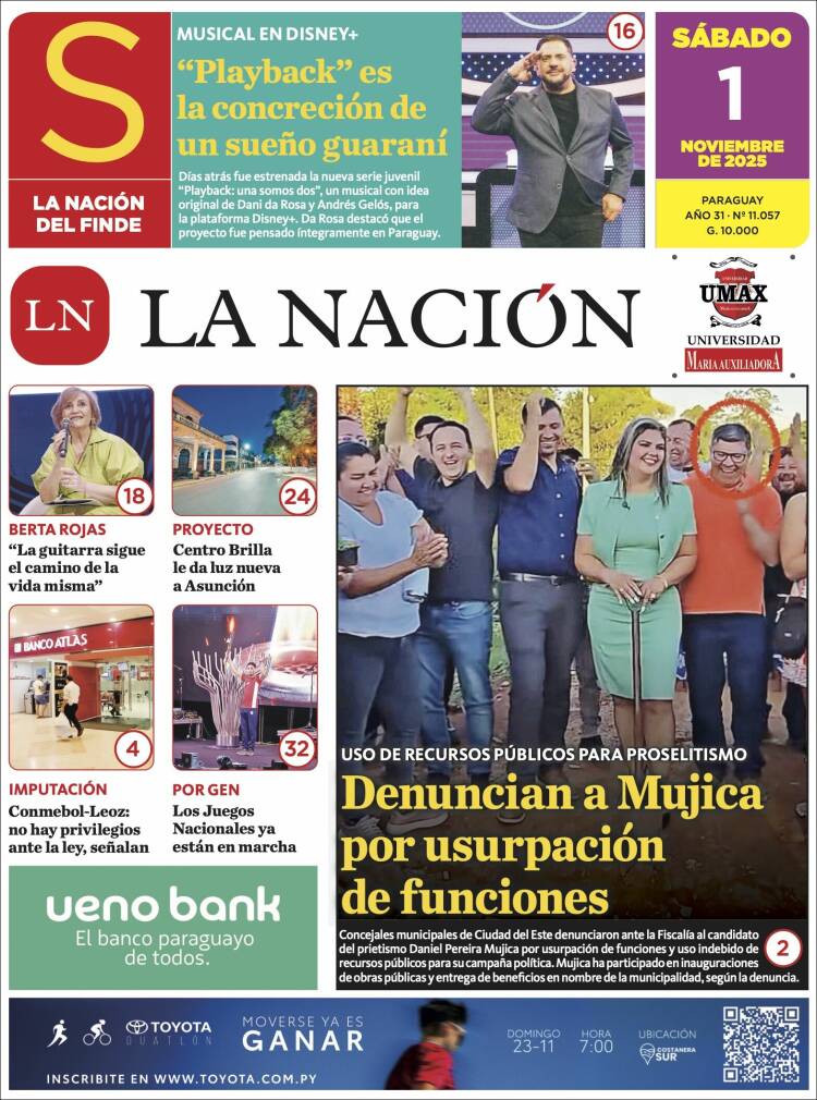 Portada de La Nación (Paraguay)