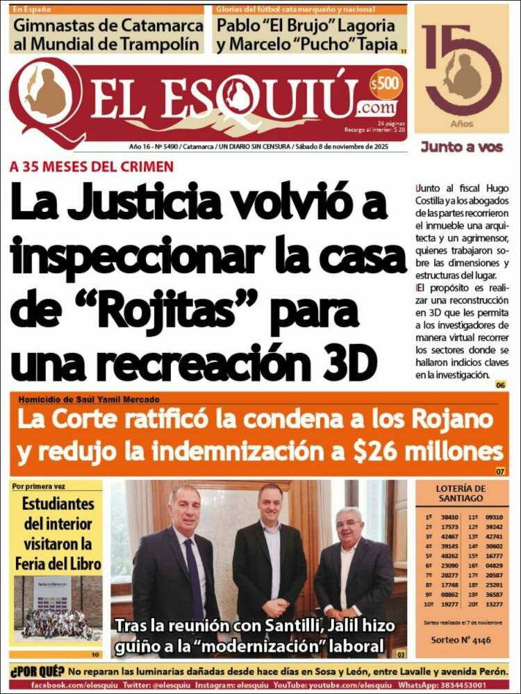 Portada de El Esquiu (Argentina)