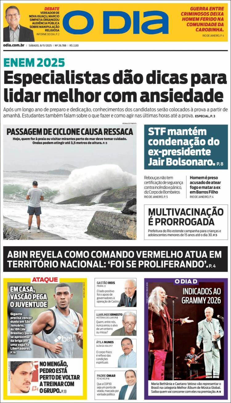 Portada de O Dia (Brasil)