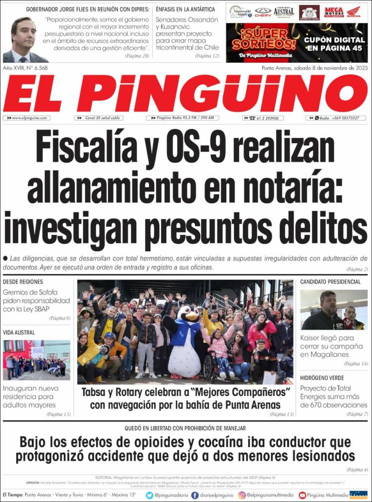 Portada de El Pingüino (Chile)