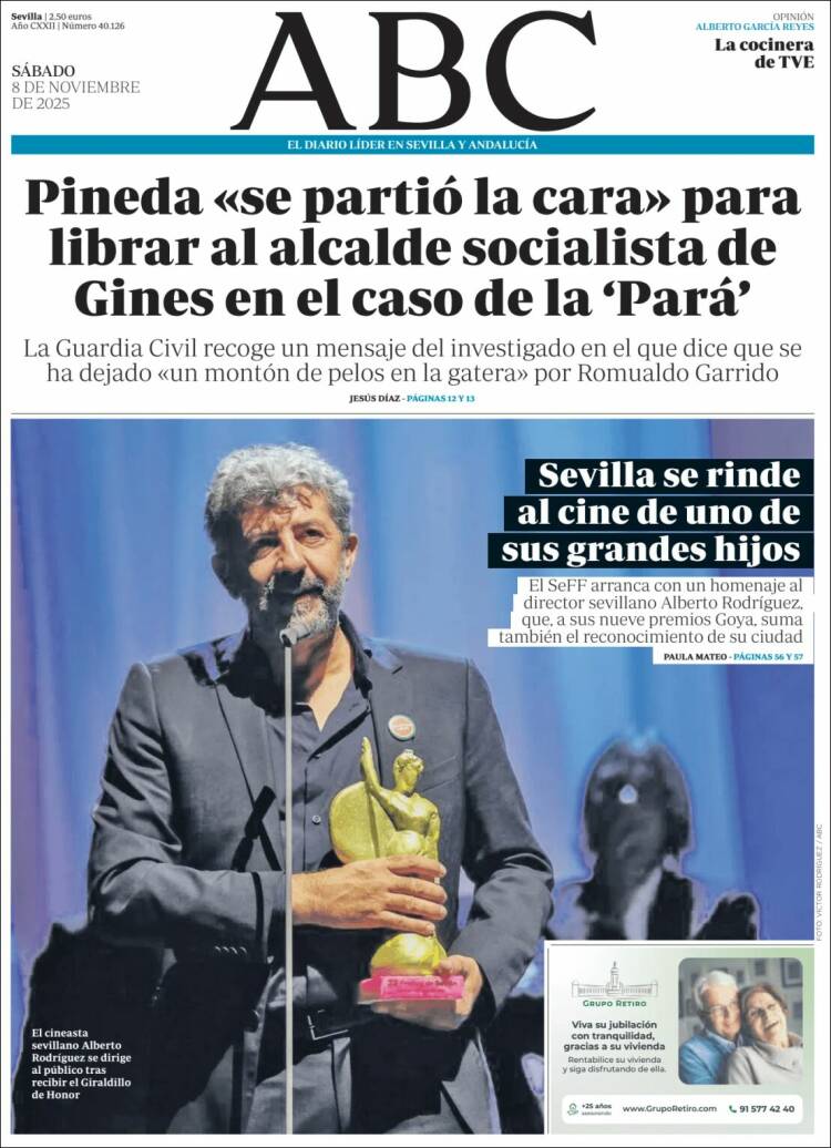 Portada de ABC - Sevilla (Espa&ntilde;a)