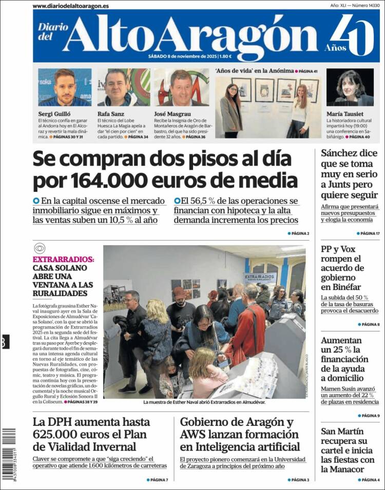 Portada de Diario del AltoAragón (Espa&ntilde;a)