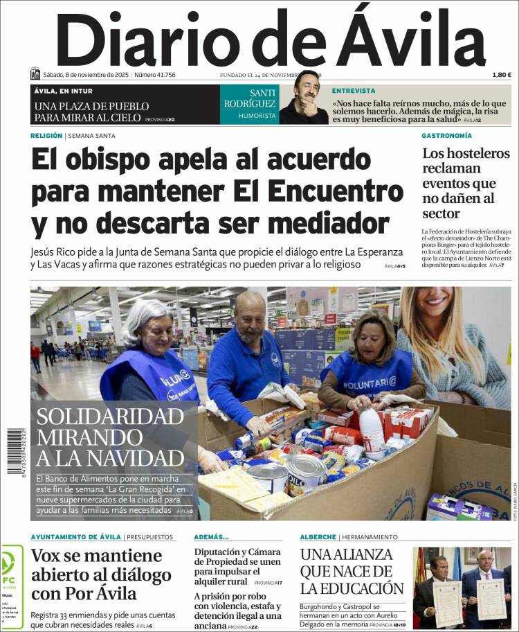 Portada de Diario de Ávila (Espa&ntilde;a)