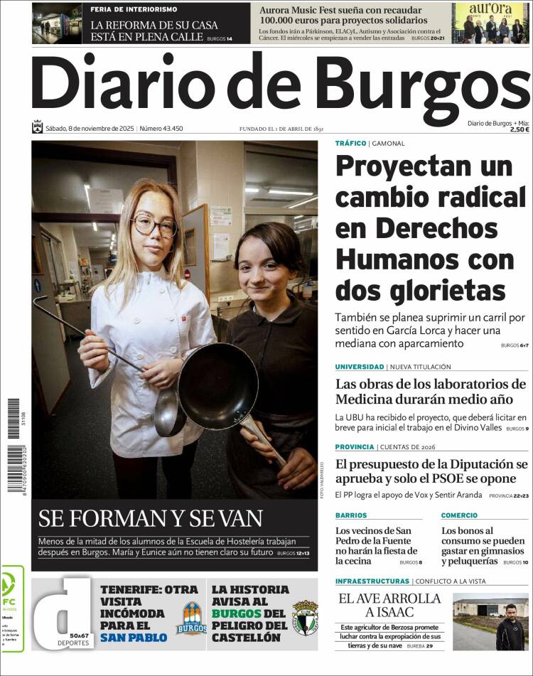 Portada de Diario de Burgos (Espa&ntilde;a)