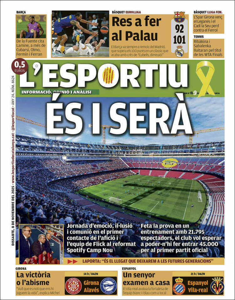 Portada de L'Esportiu (Espa&ntilde;a)