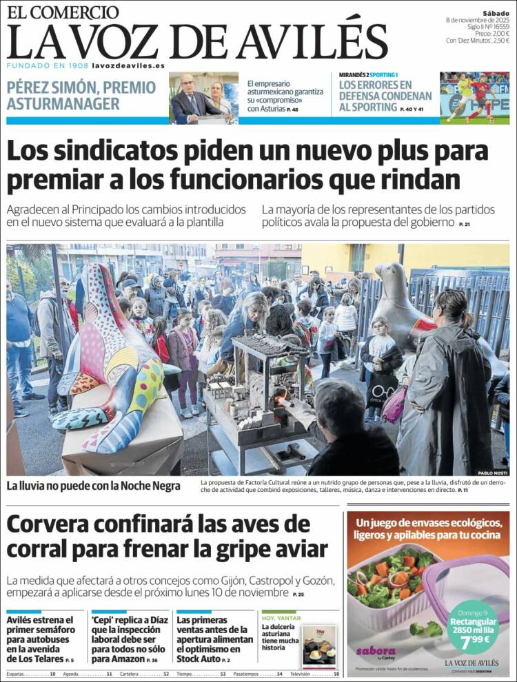 Portada de El Comercio - Avilés (Espa&ntilde;a)