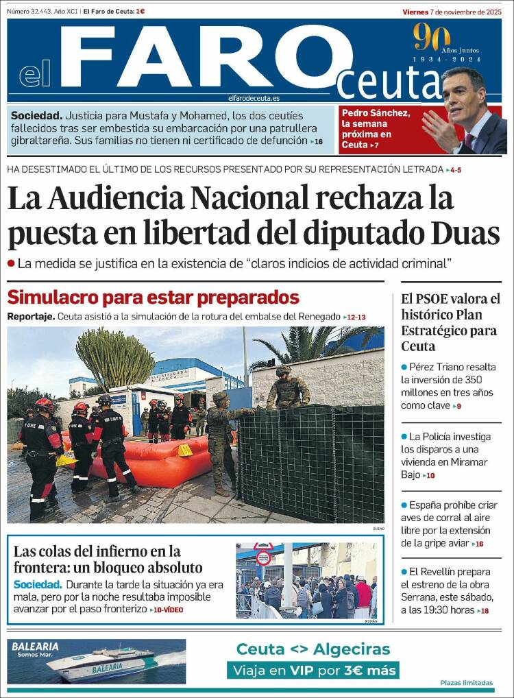 Portada de El Faro de Ceuta (Espa&ntilde;a)