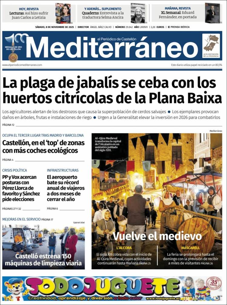 Portada de El Periódico Mediterraneo (Espa&ntilde;a)