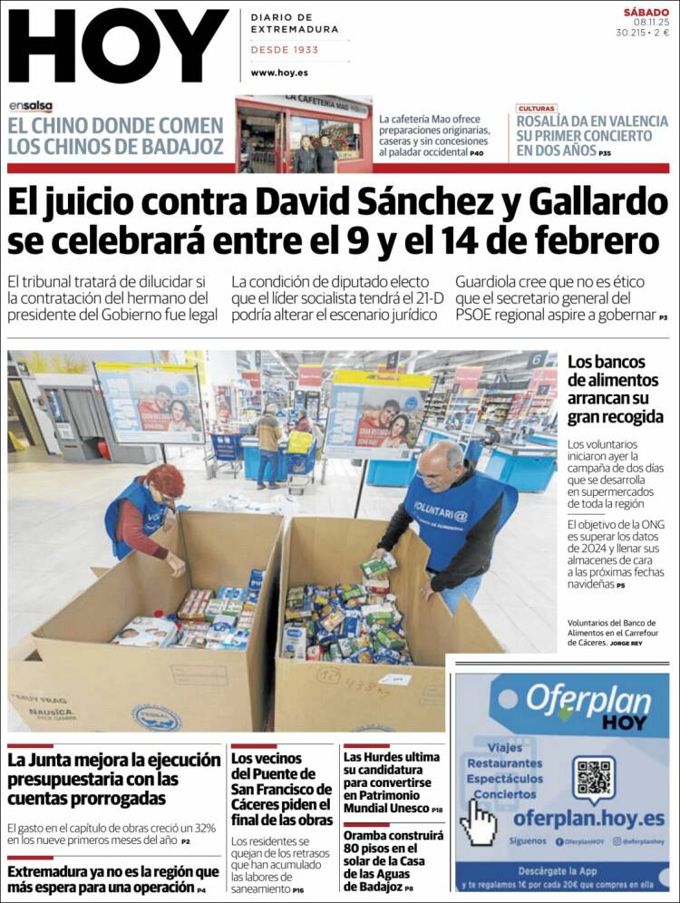 Portada de Hoy - Caceres (Espa&ntilde;a)