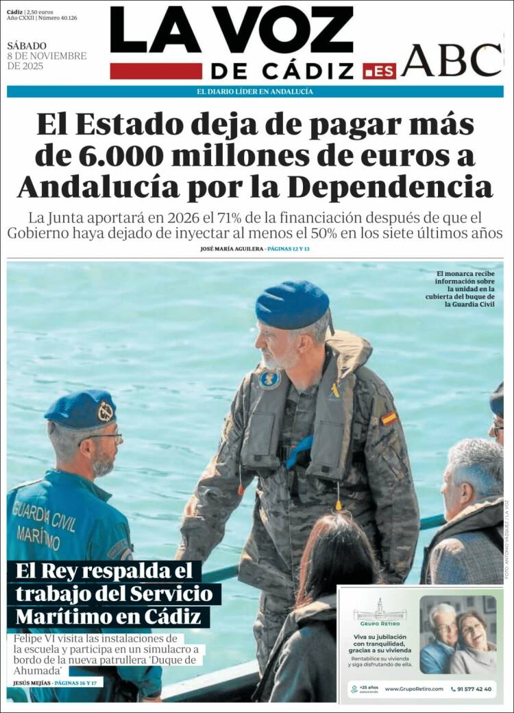 Portada de La Voz de Cádiz (Espa&ntilde;a)