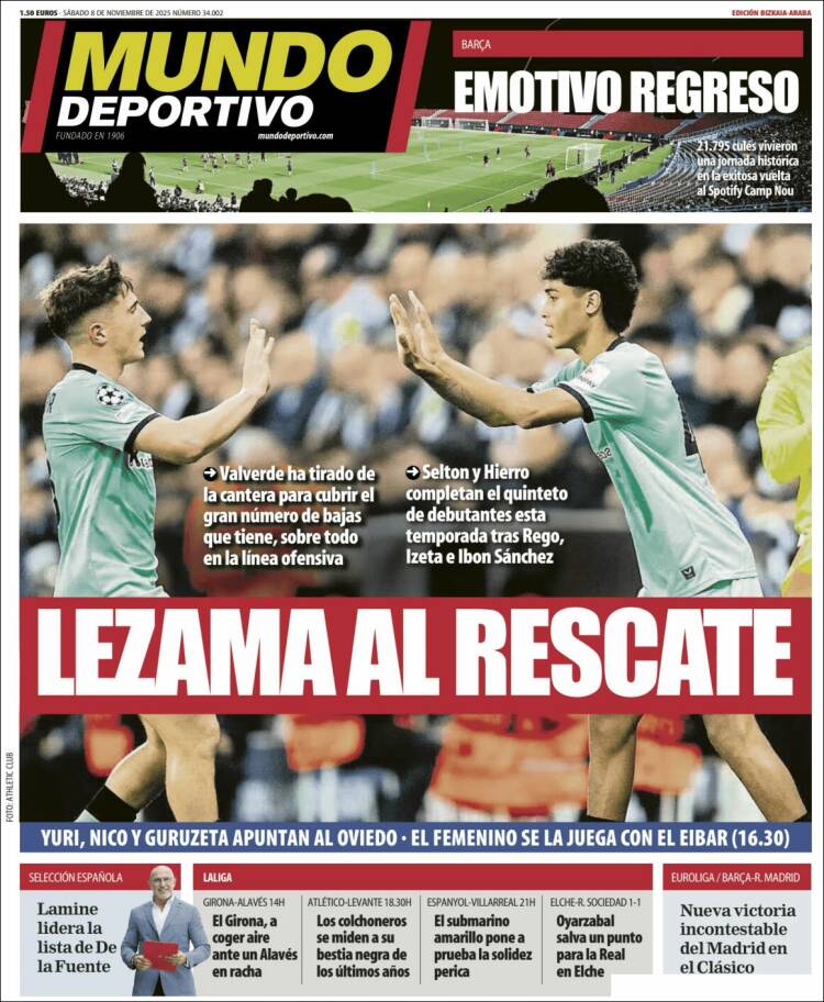 Portada de Mundo Deportivo Bizkaia (Espa&ntilde;a)