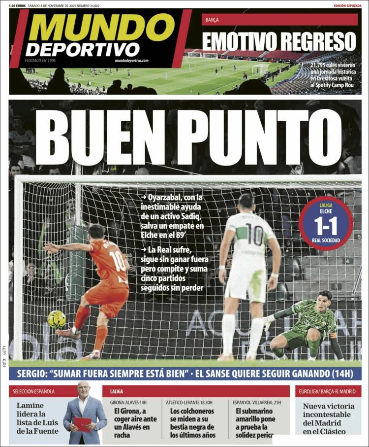 Portada de Mundo Deportivo Gipuzkoa (Espa&ntilde;a)