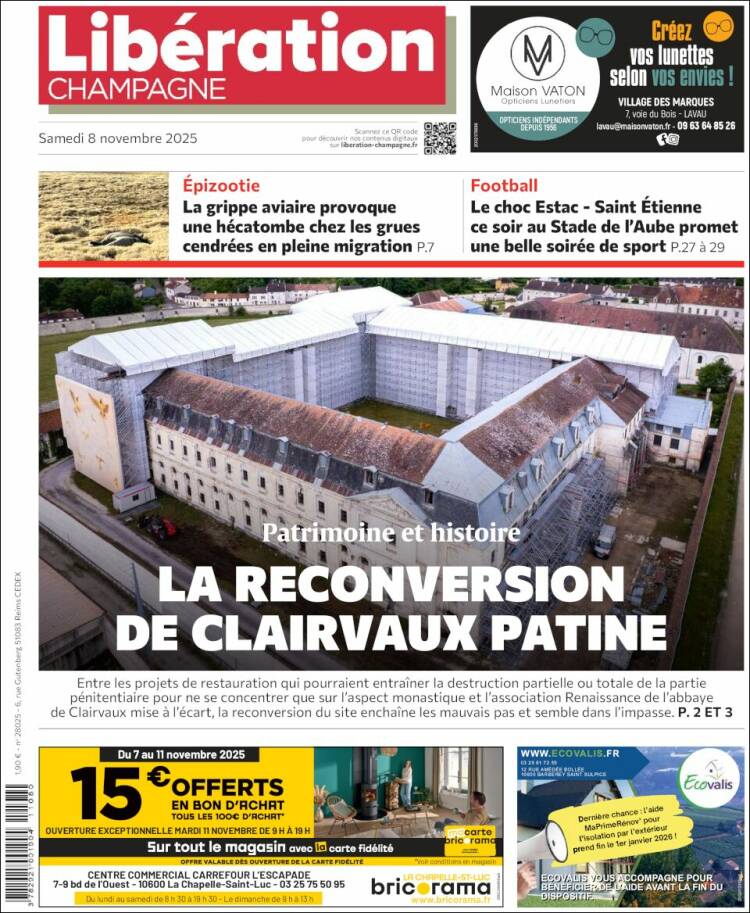 Portada de Libération Champagne (Francia)