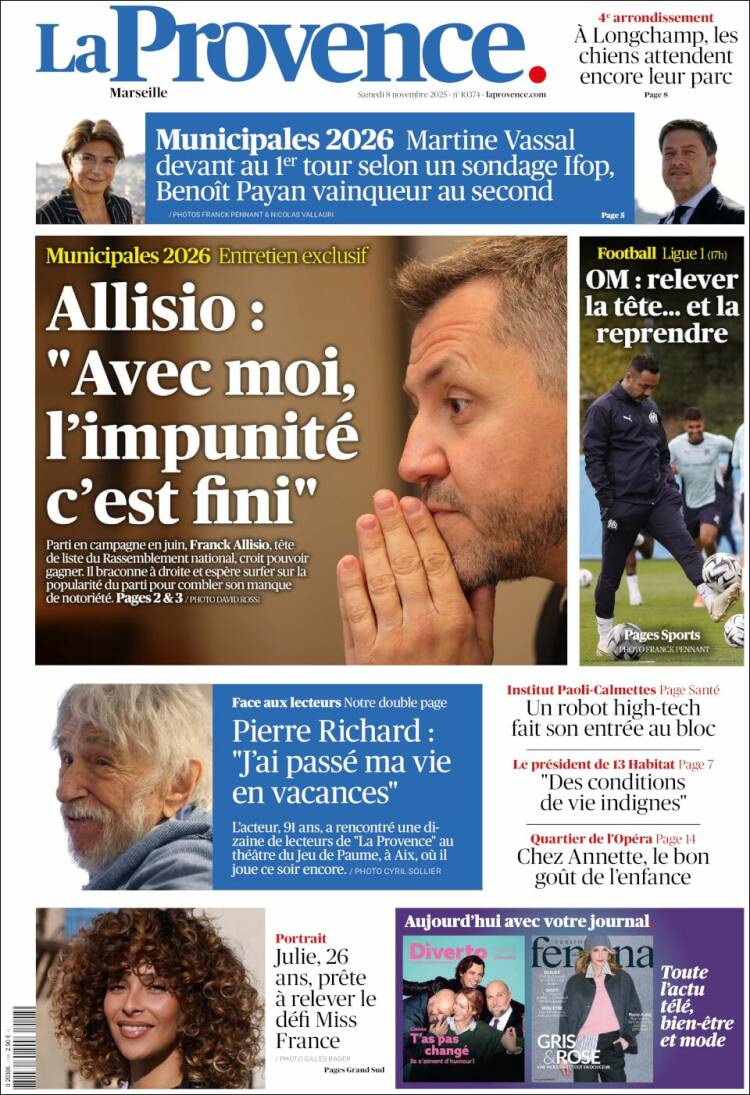 Portada de La Provence (Francia)