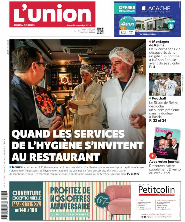 Portada de L'Union (Francia)