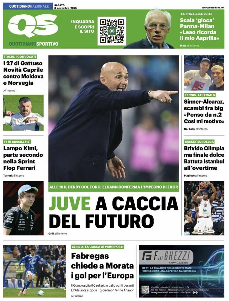 Portada de Quotidiano Sportivo (Italia)