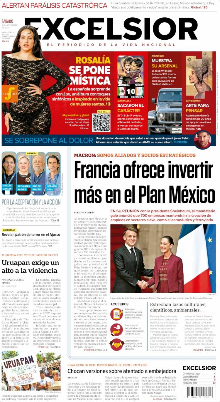 Portada de Excelsior (M&eacute;xico)