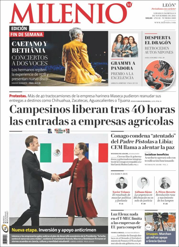 Portada de Milenio de León (M&eacute;xico)