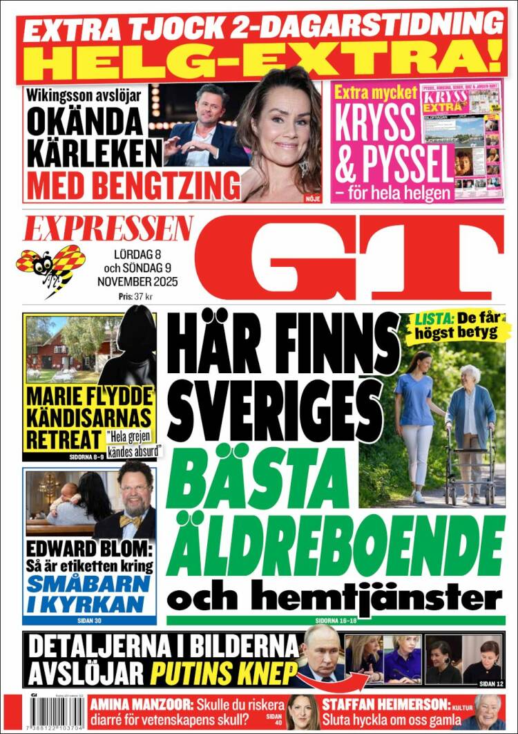 Portada de Göteborgstidningen (Suecia)