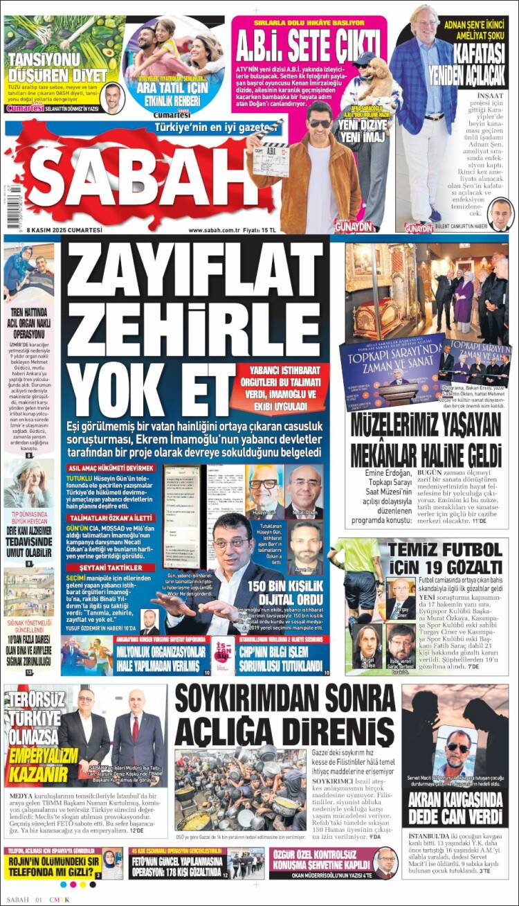 Portada de Sabah (Turqu&iacute;a)