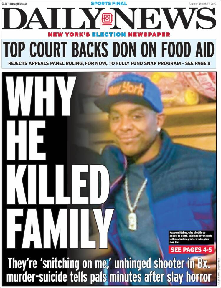 Portada de Daily News - New York (USA)