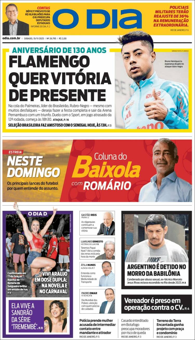 Portada de O Dia (Brasil)
