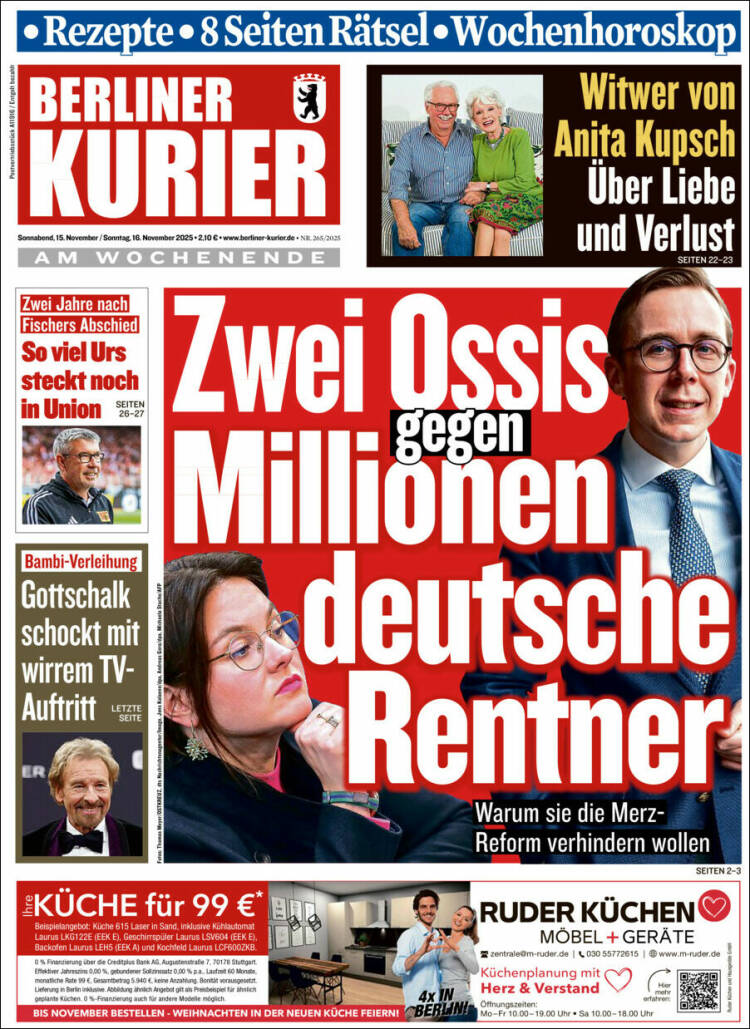 Portada de Berliner Kurier - Startseite BK (Alemania)