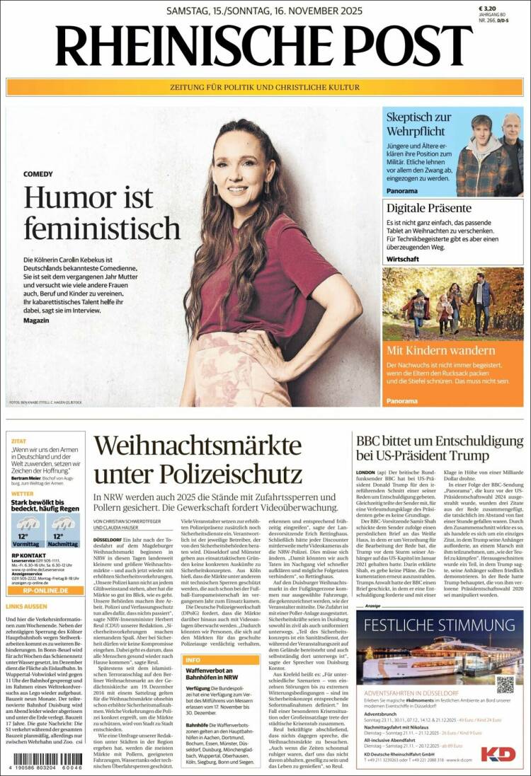 Portada de Rheinische Post (Alemania)