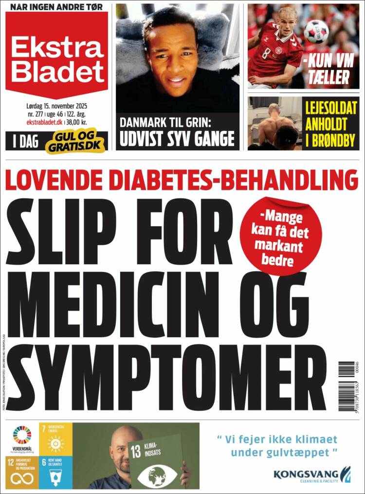 Portada de Ekstra Bladet (Dinamarca)