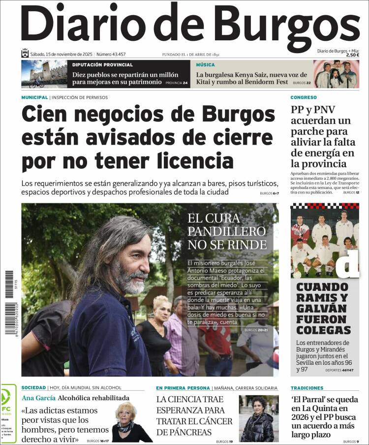 Portada de Diario de Burgos (Espa&ntilde;a)