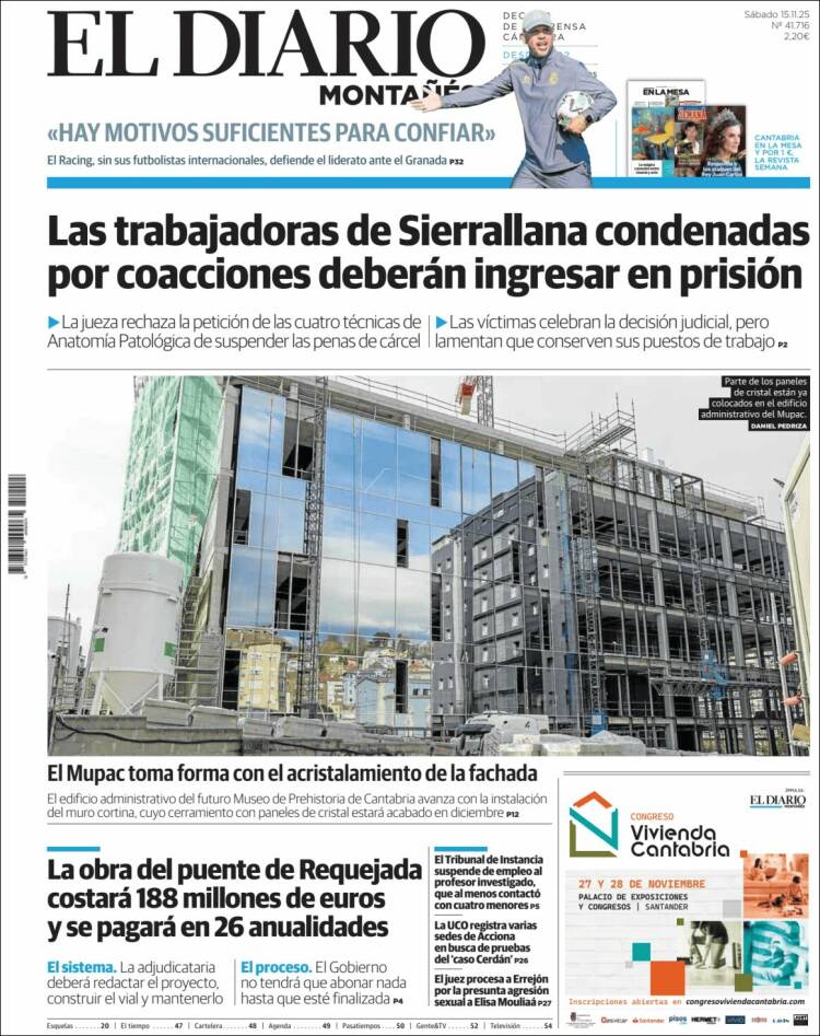 Portada de El Diario Montañés (Espa&ntilde;a)