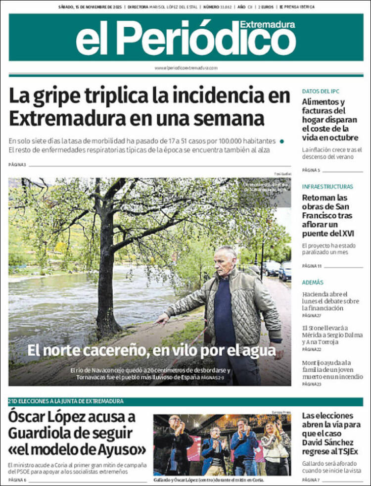 Portada de El Periódico de Extremadura (Espa&ntilde;a)