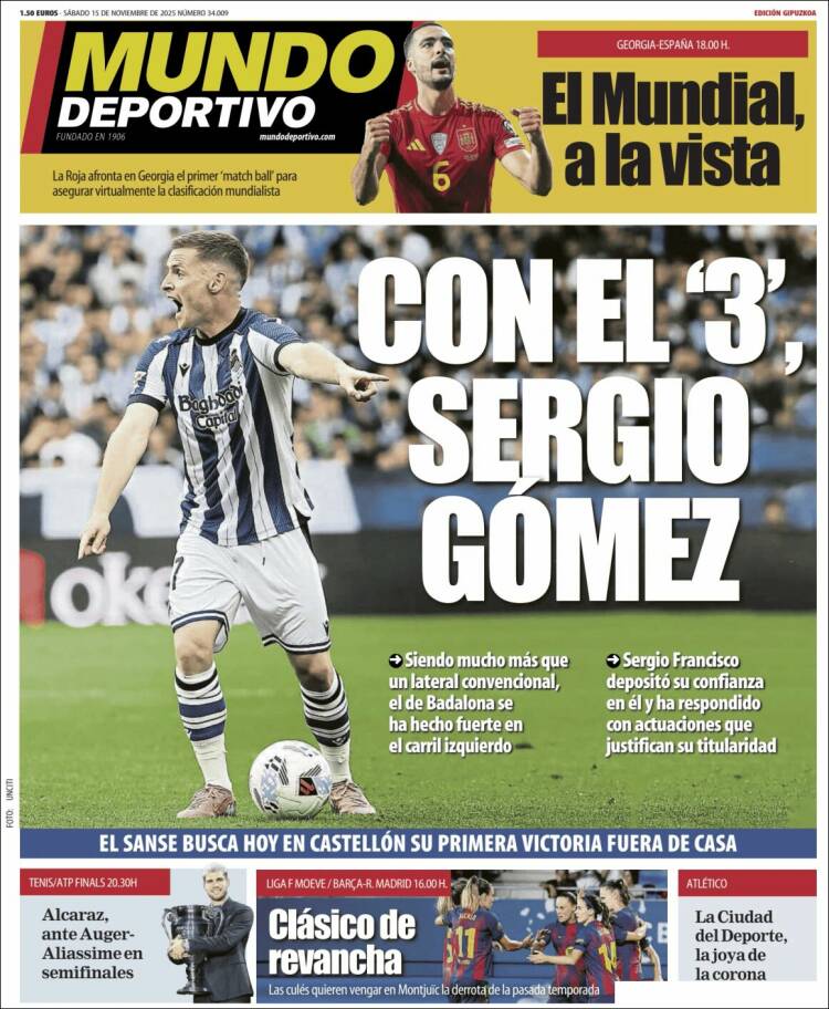 Portada de Mundo Deportivo Gipuzkoa (Espa&ntilde;a)